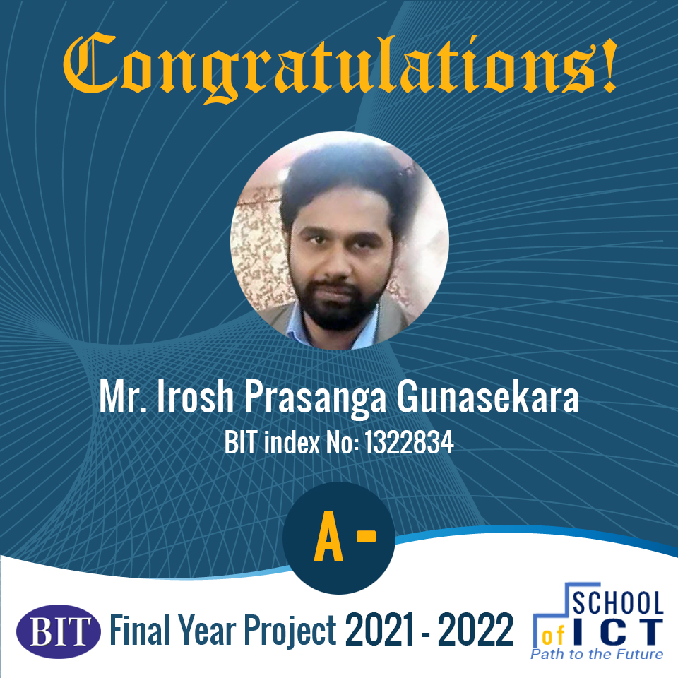 Congratulations – BIT Final Year Project 2021