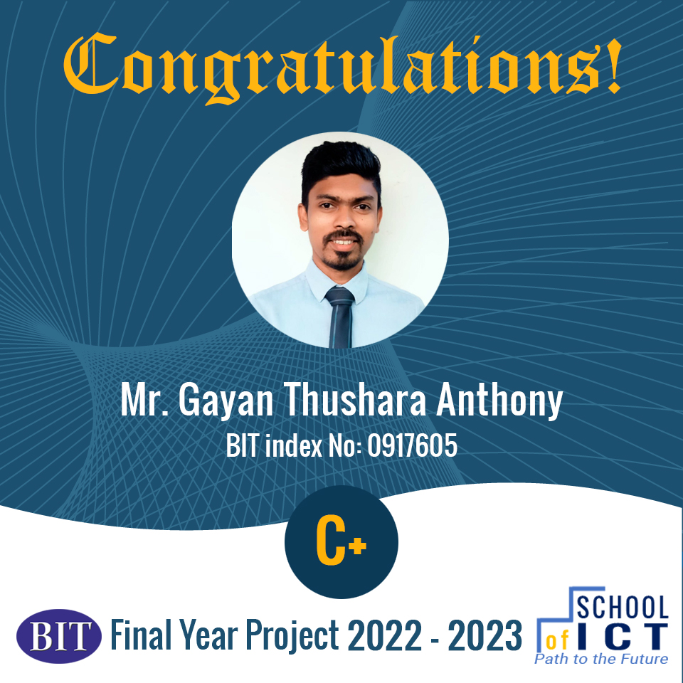 Congratulations – BIT Final Year Project 2022-2023