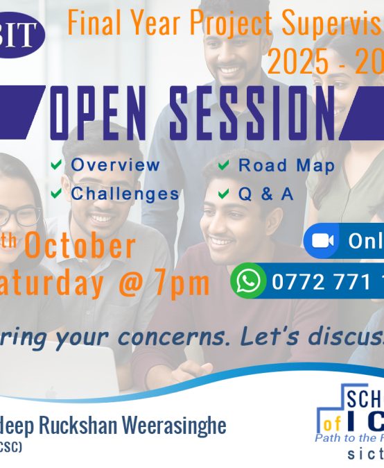 BIT – Final Year Project Supervision 2025-2026 – OPEN SESSION